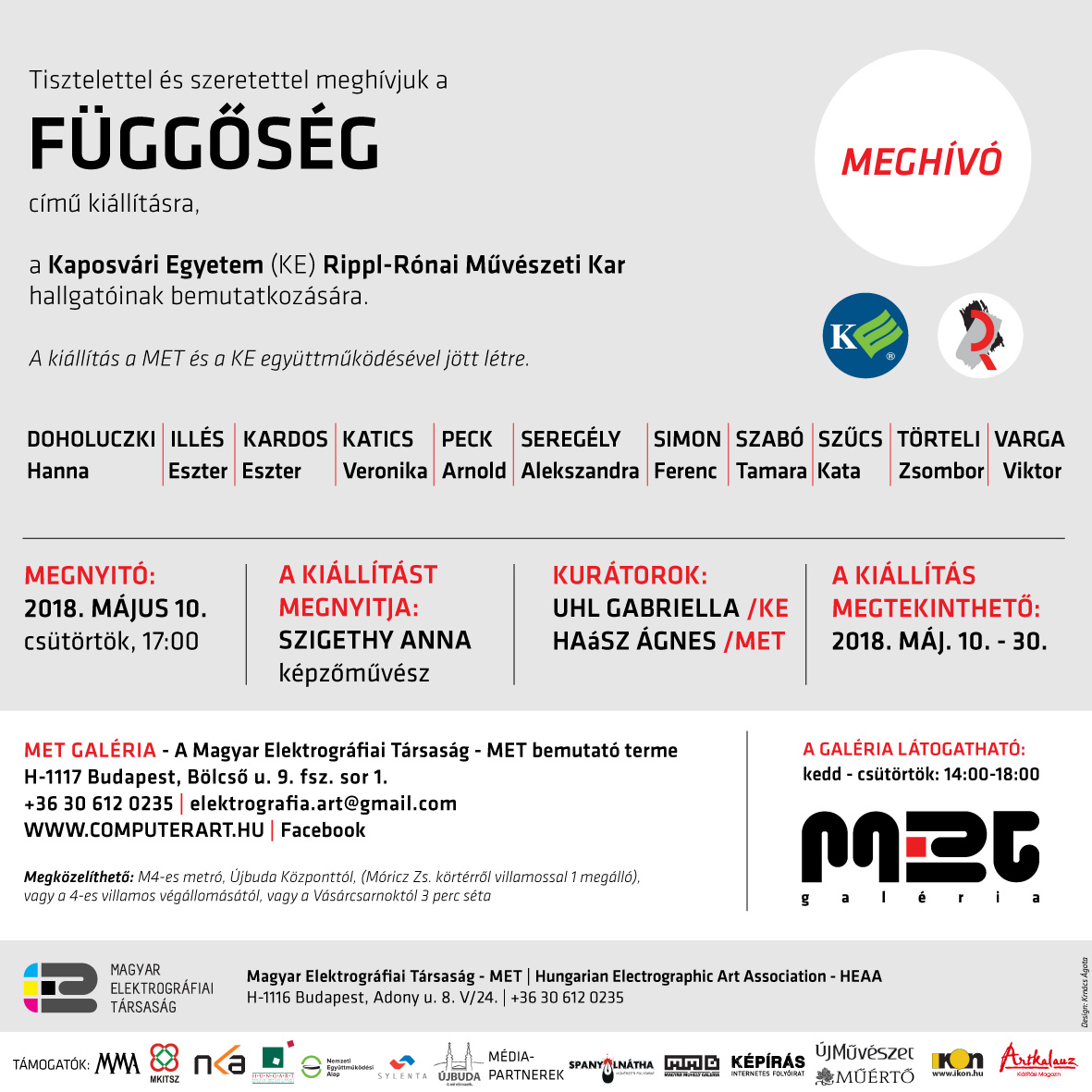 MET Galeria meghivo Fuggoseg jav