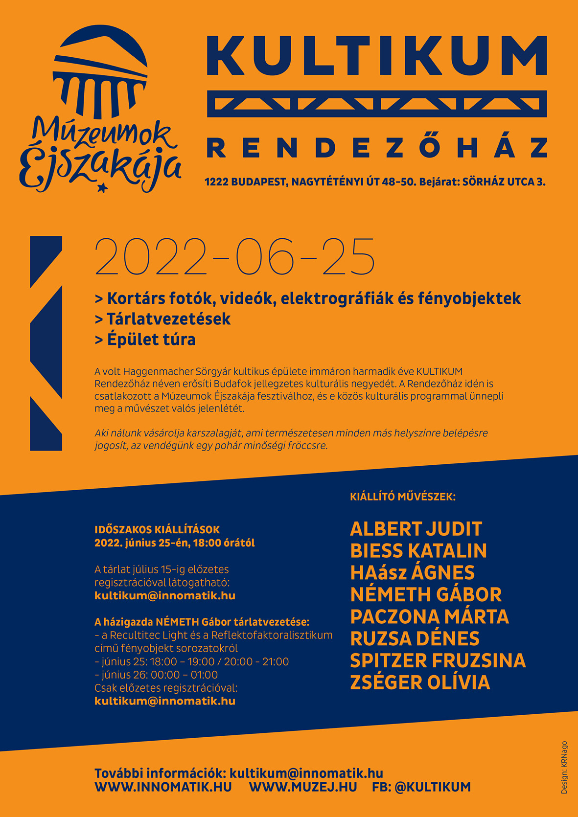 muzej2022 Kultikum Muzeumok ejszakaja plakat A3